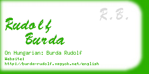 rudolf burda business card